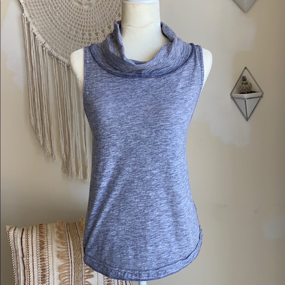 Free People Cowl Neck Tank Top purple